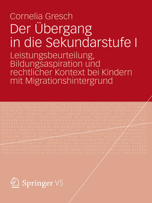 cover image of Der Übergang in die Sekundarstufe I